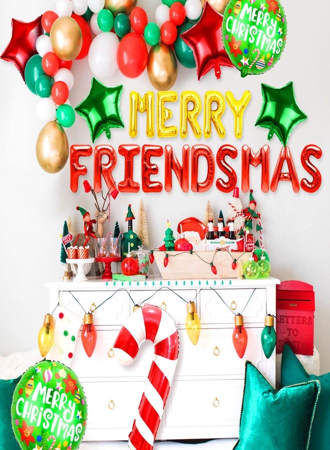 Roaring Good Time 11 PCS Merry Friendsmas Party Decorations Merry Friendsmas Banner Balloons Friends-Themed Christmas Party Garland Bunting Decorations Supplies - Image 5